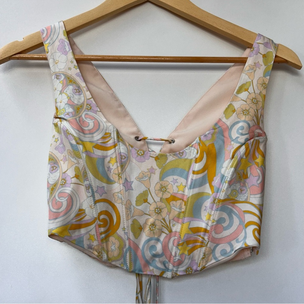 For Love & Lemons Nomi Crop Top Large